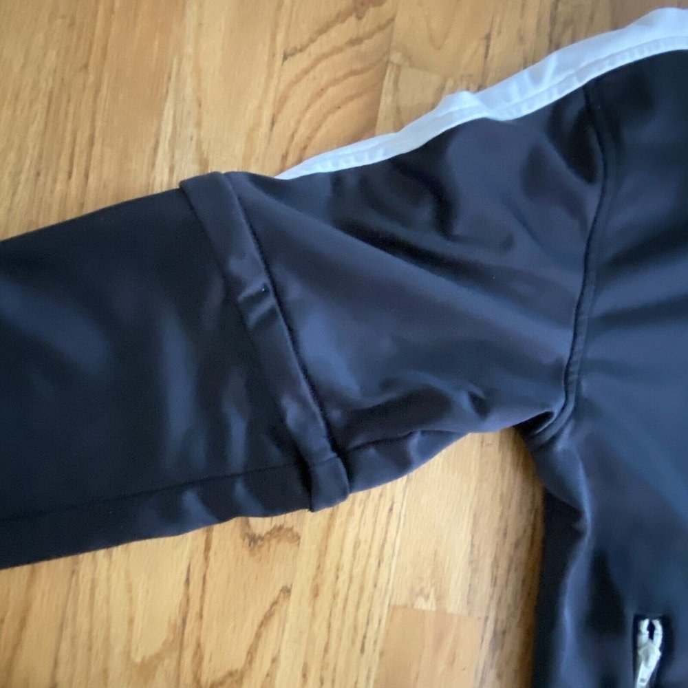 STUSSY Polyester Track Jacket Black women's Size Medium Removable Sleeves *READ* - Picture 8 of 14